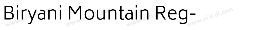 Biryani Mountain Reg字体转换